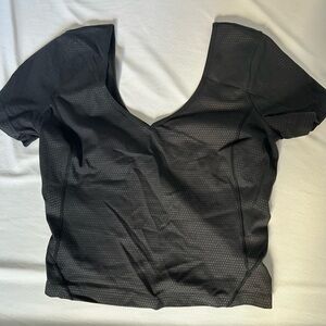 Lululemon Black V-Neck Women's crop Top